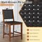 2-Pack Brown Black Counter Bar Stool PU Leather Wood Frame Comfortable